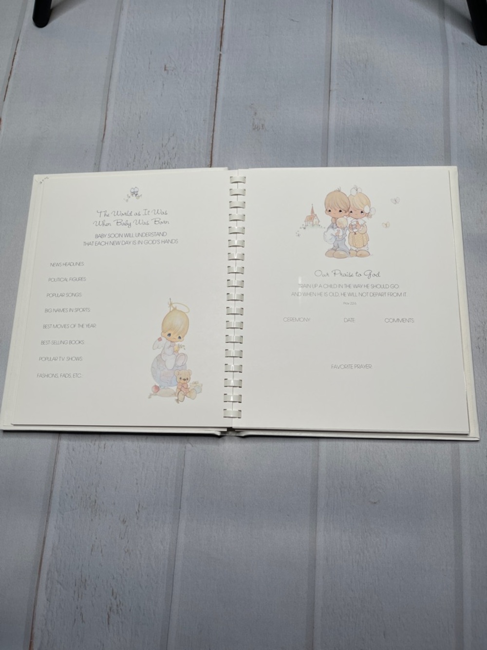 Vintage Precious Moments Baby Book Boy Keepsake 90s Pastel Scrapbook Album - Picture 8 of 14